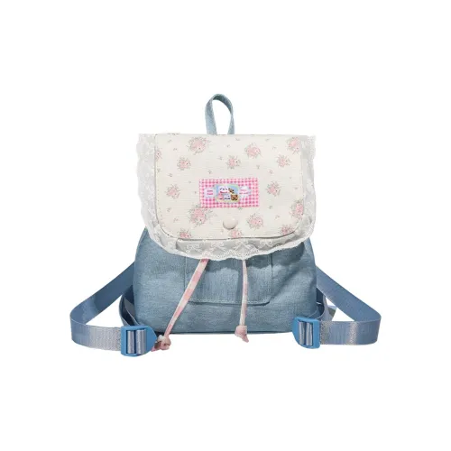 NX DOUGHNUT Холст Рюкзак Стандартный Женский Синий