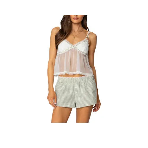 Edikted Прозрачный Lacey Babydoll Майка Топ на бретелях Женские