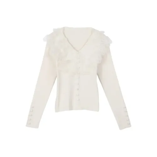 OYANXI Абрикос Женские Свитера