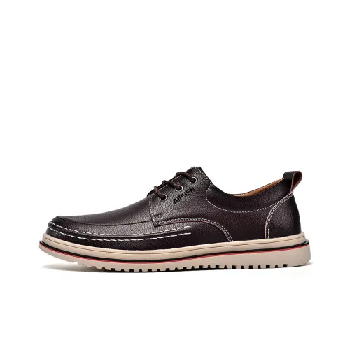 AIPSEN Мужские повседневные туфли Low Top Коричневый Мужской