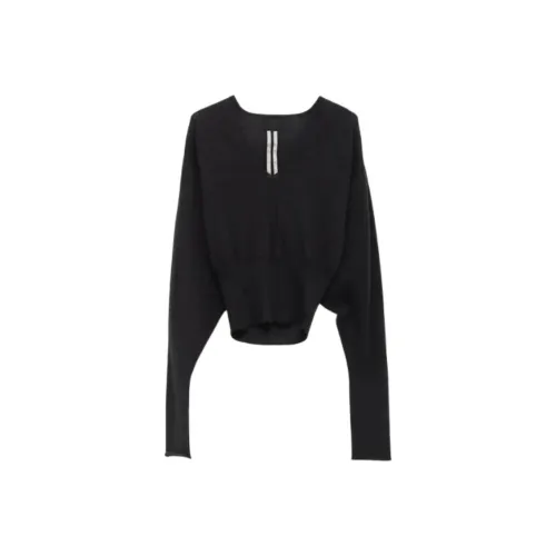 RICK OWENS совместный бренд Черные Женские Свитера