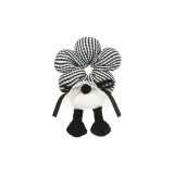 Черная резинка для волос с клетчатым узором Diaper