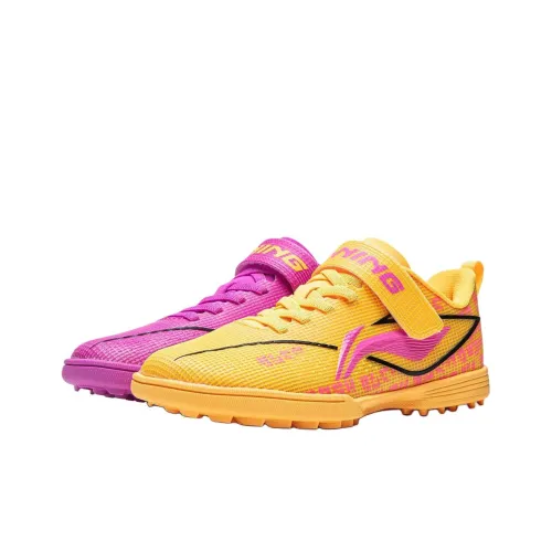 LINING YOUNG Football Детские футбольные бутсы Неоново-желтый Неон Розовый Детский