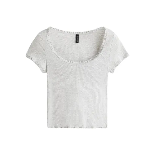 H&M Смешанные Светло-Серые Женские T-Рубашки