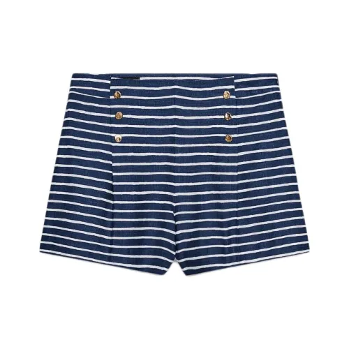 ZARA Синие/Белые Повседневные Шорты для Женщин