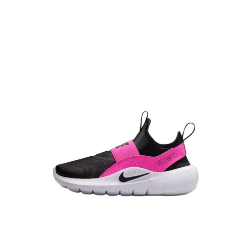 Nike Flex Runner 4 Low Топ Детские Беговые Кроссовки Черный Розовый Красный Детский