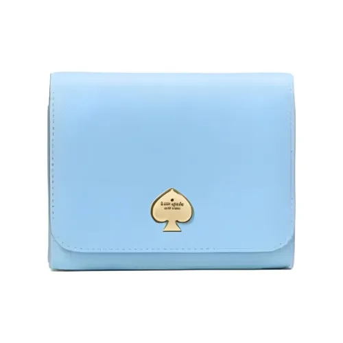 Kate Spade Pebble Кожа Кошелек Маленький Женский Синий