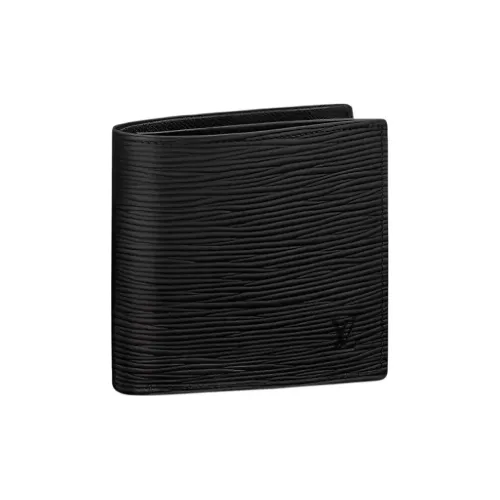 LOUIS VUITTON Marco EPI Кожа Кошелек Мужской Черный