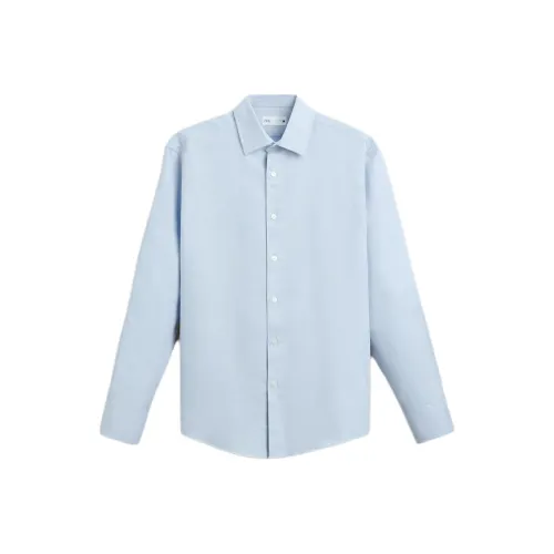ZARA Небесно-голубой Мужские Рубашки