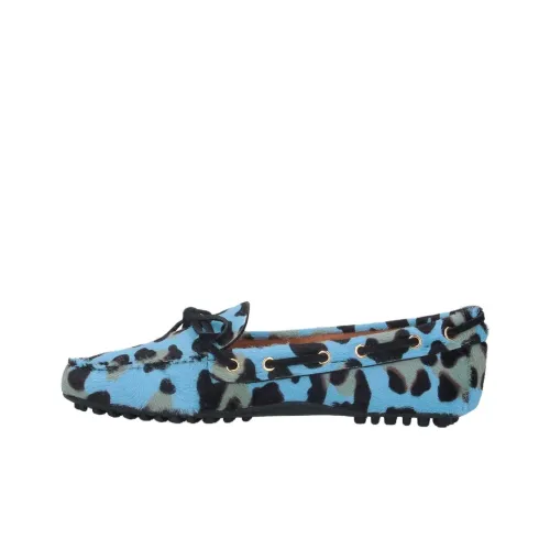 Car Shoe Лоферы на резиновой подошве, синие, женские