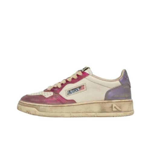 AUTRY Medalist Super Vintage Низкие Кроссовки для скейтбординга Женские Белые Фиолетовые