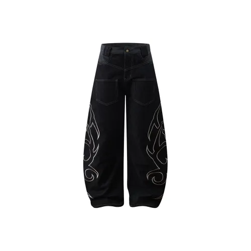 WELTER EXPERIMENT Черные Унисекс Джинсы