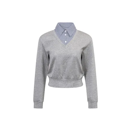 Ariseism Клетчатый Пэчворк Воротник Поло Толстовка Куртка Для Женщин В AUTUMN Женская