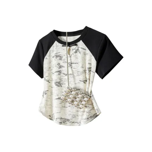 TOUCH Бежевый & Серый и Черный Женские T-рубашки