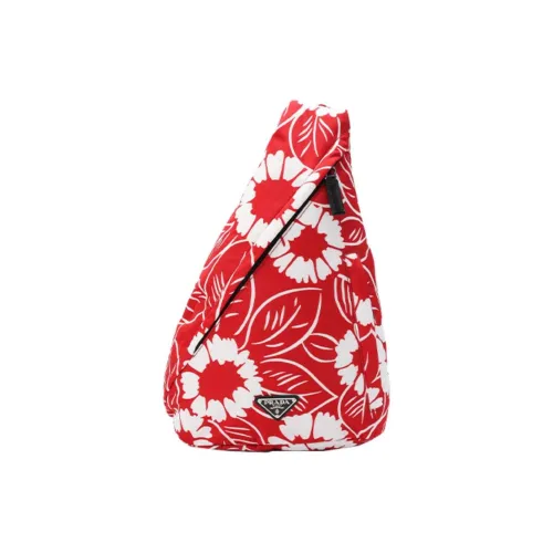 PRADA Переработанный нейлон Сумка через плечо Мужская Многоцветная