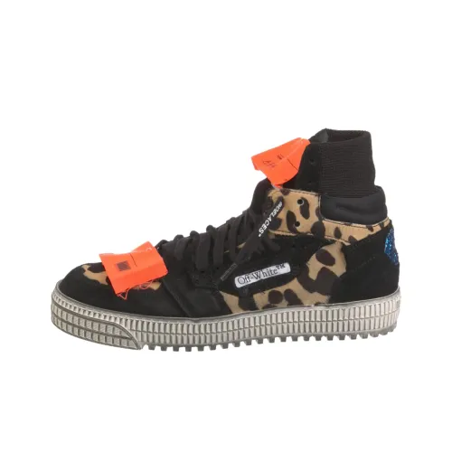 OFF Белый OFF COURT Высокий Топ Стильный Скейтбординг Женские Леопардовый Принт