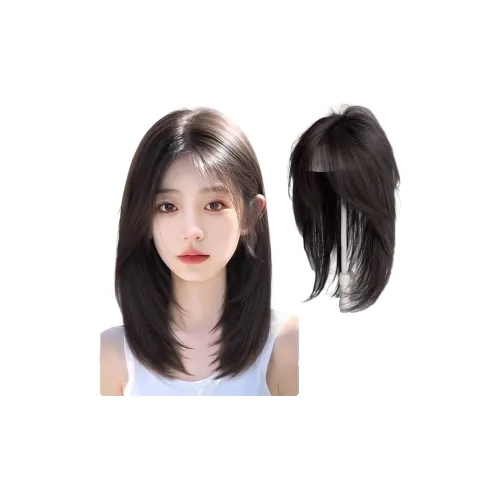 TIANKONGSHU Отделение ключицы Волосы Парик Смешанный Шелк Короткие Прямые волосы