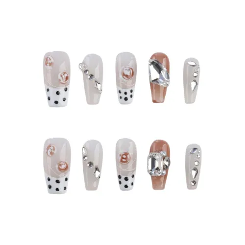 YIYIHE Мягкий Телесный Сверкающий страз MID Длина Укороченный Короткий Квадрат Круглый Телесный Однотонный