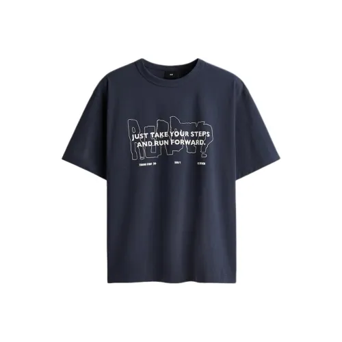 H&M Синий Унисекс T-рубашки