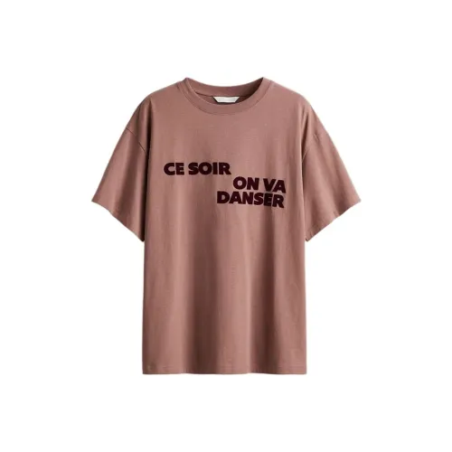 H&M Серый Коричневый Женские T-рубашки