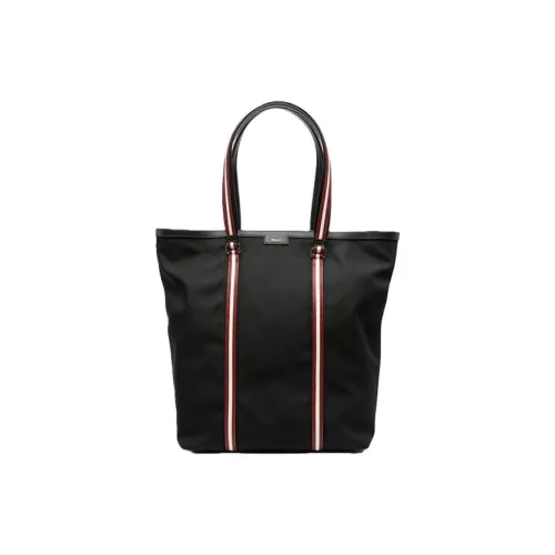 BALLY Ткань с кожаными вставками одно плечо сумка большая мужская черная