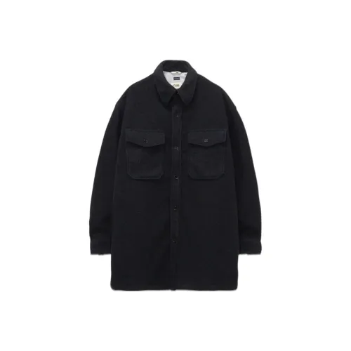 Nanamica Fw25 WINDSTOPPER совместная модель Sliver KNIT Рубашка Куртка Бархат feel Пальто Женские