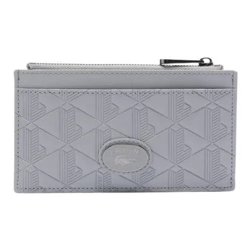 LACOSTE Коровья кожа Держатель для карт Женский Серый