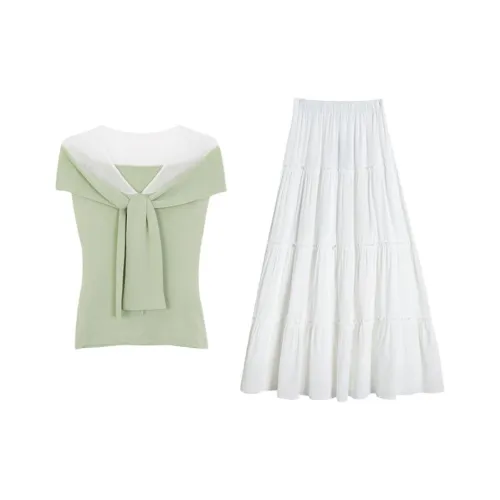 ABBY GODDESS Зеленый Женские Комплекты с Юбкой