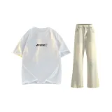 Комплект одежды (Белый топ + Желтые грязные штаны)