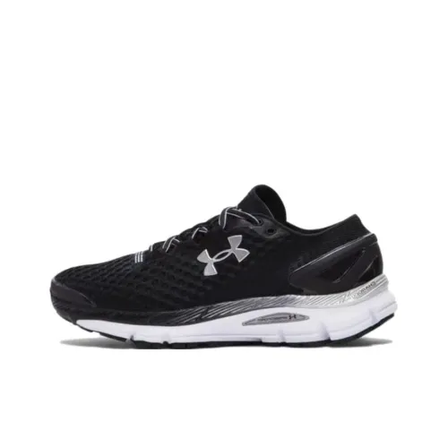Under Armour Амортизация и Дышащие Беговые Кроссовки Мужские Черные Белые