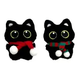 Маленький черный кот - [красный + красный, зеленый]