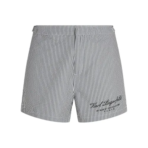 Karl Lagerfeld Пляжные шорты Мужские Белые