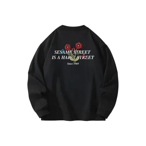 Улица Сезам Длинный рукав Т-рубашка Унисекс