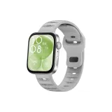 Рельефный силиконовый ремешок - серый