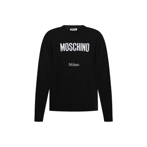 MOSCHINO Мужские черные свитеры