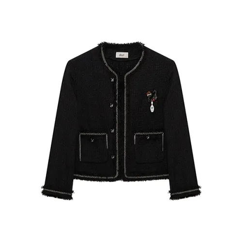 d'zzit Черное Женское Короткое Пальто