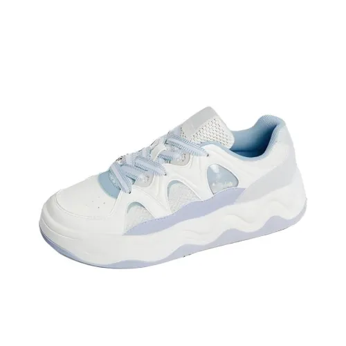 QIAODAN Dry Покрытие Противоскользящие Легкие Низкие Кроссовки для скейтбординга Женские Айвори Белый Лунный Синий