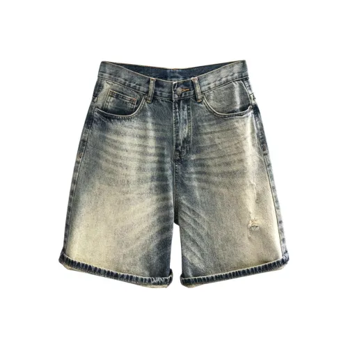 GEOGRE ALEX Blue Men's Denim Shorts GEOGRE ALEX Синий Мужские Джинсовые Шорты