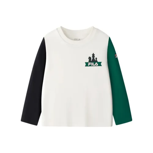 FILA KIDS Длинный рукав Т-рубашка Cloud White для малышей и детей младшего возраста