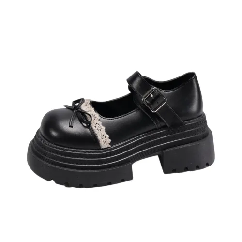 TAFN Платформа Mary Jane Женские Туфли Матовый Черный