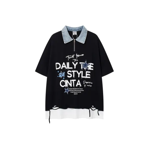 WAYHWEI Черный Унисекс T-рубашки