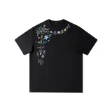 [100% cotton] Черный (Большой, Многоцветный, Фейерверк, Спереди, Горловина, Этикетка)