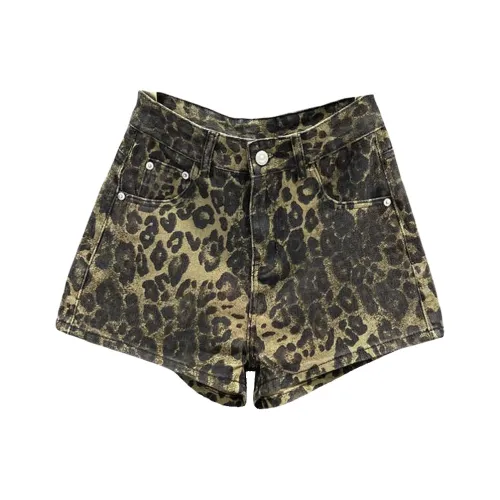 XDFM Леопардовый принт Женские Джинсовые шорты