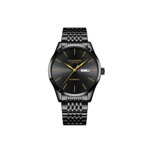 GUANQIN Minimalist Series Автоматический Механический Механизм Нержавеющая Сталь Ремешок Часы Мужские Часы Серый Циферблат