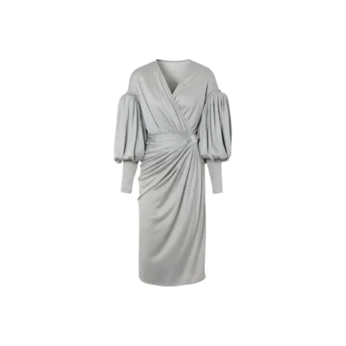 Burberry Длинное платье с длинными рукавами женское