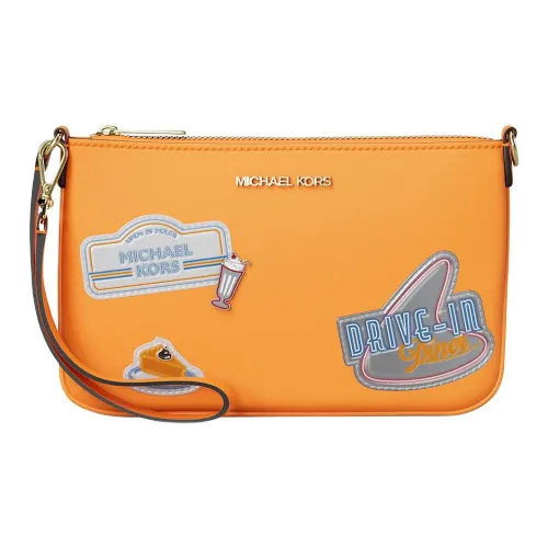 MICHAEL KORS Jet Set Полиуретан Клатч Маленький Женский Оранжевый
