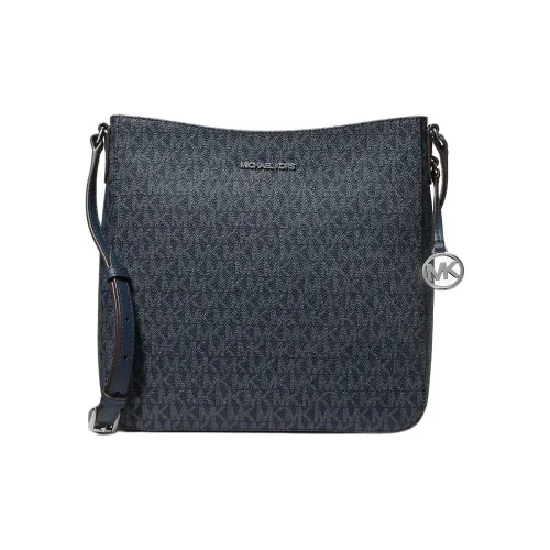 MICHAEL KORS Jet SetTravel Холст Курьерская Сумка Сумка через плечо Большая Женская Синяя Черная