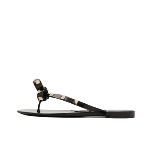 Valentino Rockstud Шлепанцы Женские Черные