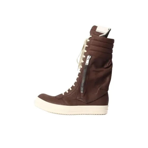 RICK OWENS совместный бренд RO Cargobasket High Топ Скейтборд Кроссовки Мужские Умбра