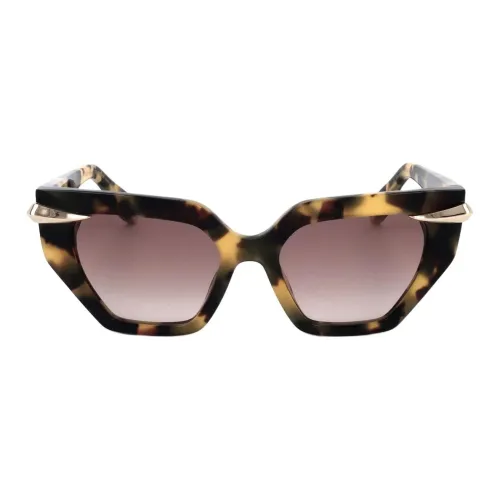 Roberto Cavalli Ацетат Нерегулярная форма Солнцезащитные очки Женские Многоцветный